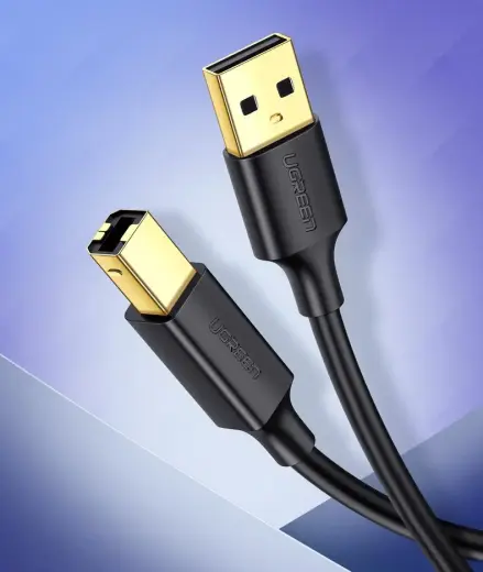 UGREEN US135 USB 2.0 A-B printer cable, gold plated, 1.5m (black) Photo