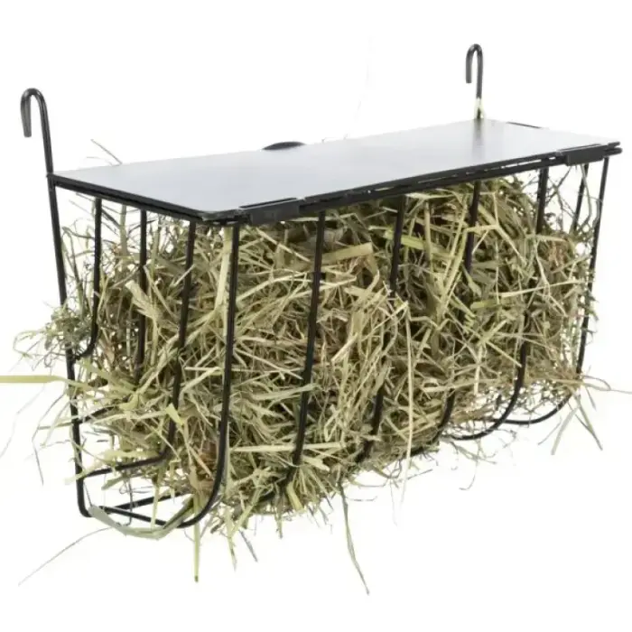 Aksesuārs grauzējiem - Trixie Hay manger, hanging, with lid, metal, 20 × 18 × 12 cm Фото num