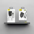 Dudao A27TCEU PD 30W GaN USB-A USB-C Wall Charger with USB-C Cable - Black Foto 3