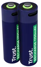 Baterijas Trust USB-C Rechargeable AA Batteries 2pack Фото num