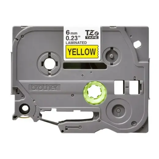 Brother TZE-Schriftbandkassette TZESchriftbandkassette TZe-611 TZe611 Yellow Black (TZE611) Фото num