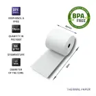 Qoltec Thermal roll 80 x 80 | 65g/m2 | 10pcs | BPA free Foto 2