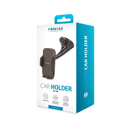 Forever CH-100 Universal Car Holder For Car Window (6-9cm) Black Photo