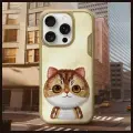 Nimmy Glasses Cool Cat phone case for iPhone 16 Pro brown Photo
