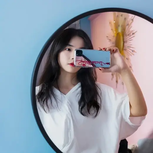 Kingxbar Angel mirror case decorated with original Swarovski crystals iPhone 11 Pro Max transparent Photo