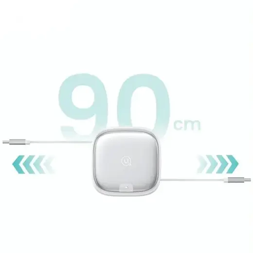 USAMS Kabel rozwijany 3w1 z pudełkiem MicroUSB|USB-C|Lightning 60W srebrny|silver SJ650USB02 (US-SJ650) Фото num