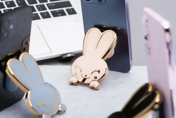 Phone stand RABBIT - stick-on - pink Foto 7