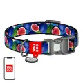 Waudog "Fig" nylon dog collar with QR code, size S Фото num