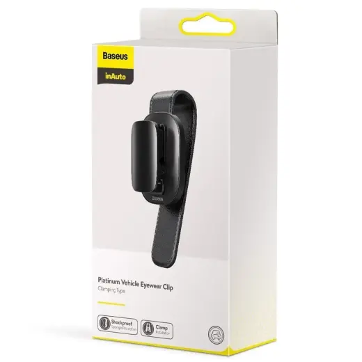 Baseus car glasses clip holder for glasses black (ACYJN-B01) Photo
