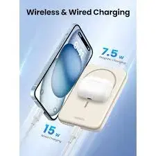 UGREEN ārējais akumulators (powerbank) | 5000 mAh | 15W | USB-C, MagSafe | bēšs Foto 2