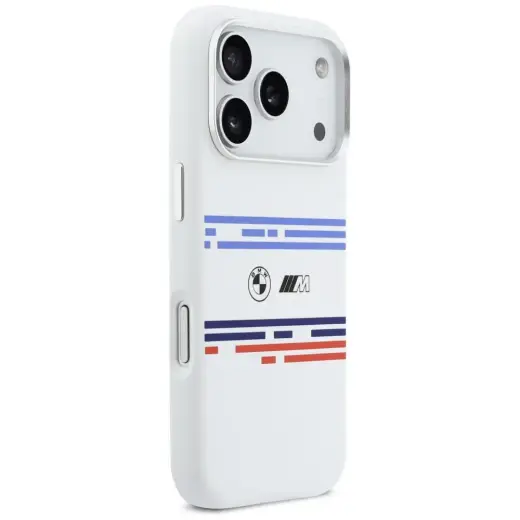 BMW M Silicon Horizontal Line MagSafe Case for iPhone 17 Pro White Фото num