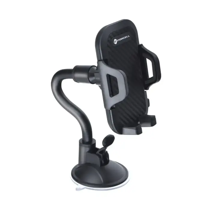Car phone holder Forcell F-Grip Carbon Bracket arm 17cm windshield black Photo