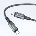 Acefast A17 tīkla lādētājs | 65W | GaN | USB-C, USB-A | USB-C uz USB-C vads komplektā | melns Foto 7