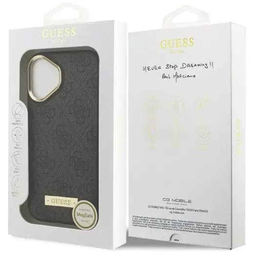 Guess 4G Logo Plate MagSafe Case for iPhone 17 Black Foto 8