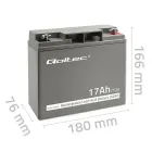 Qoltec AGM battery | 12V | 17Ah | Maintenance-free | Efficient| LongLife | for UPS, scooter Foto 7