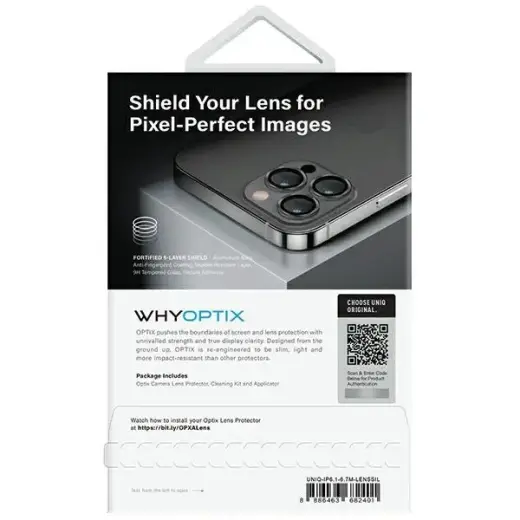 Uniq Optix Aluminum Camera Lens Protector for iPhone 14|14 Plus camera lens with applicator - silver Foto 4