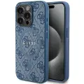 Guess GUHMP15XG4GFRB iPhone 15 Pro Max  6.7" niebieski|blue hardcase 4G Collection Leather Metal Logo MagSafe Photo