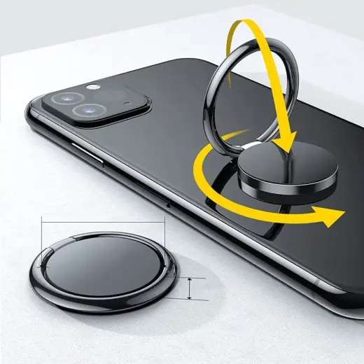 Tech-Protect Magnetic Phone Ring holder | ring with stand function - black Фото num