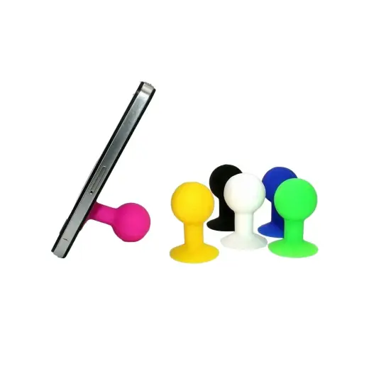 Phone holder with a round head - red Photo