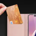 Dux Ducis Skin Pro iPhone 16 Pro Max Case with Flip and Card Slot - Pink Foto 14