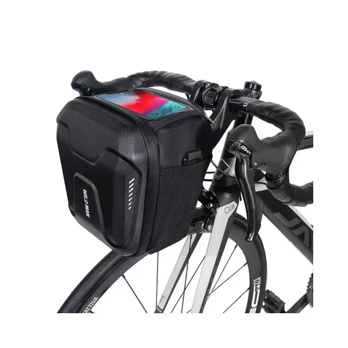 WILDMAN traveling bag for bike handlebars with zipper WILDMAN GS9 3L vlack