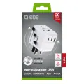Universal travel adapter with USB-A and 2x USB-C P Фото num