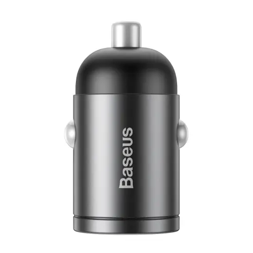 Baseus Tiny Star Mini Quick Charge auto lādētājs USB Port | 30W | QC | USB-A | pelēks Foto 23