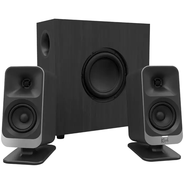 Klipsch ProMedia Lumina 2.1 Gaming Audio System with Subwoofer and LED Lighting Effects Built-in, Black