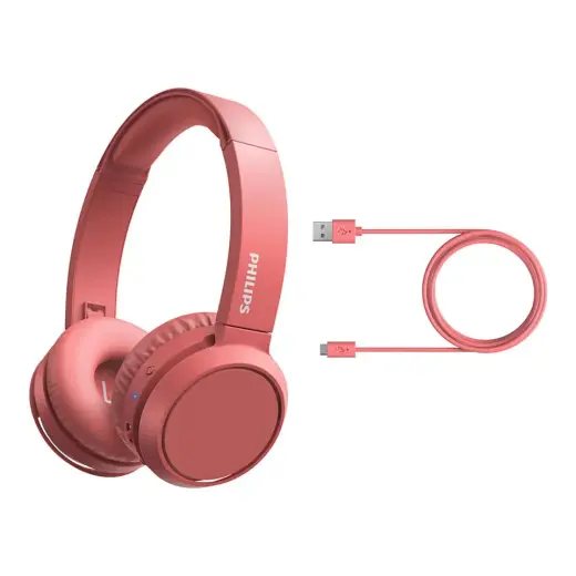 PHILIPS austiņas On-Ear ar Bluetooth, sarkanas Foto 2