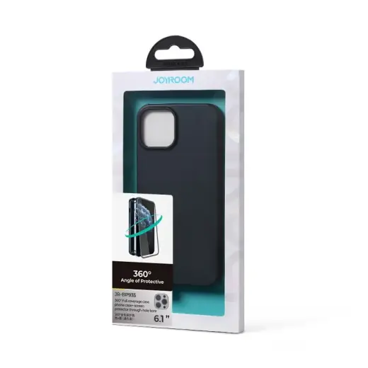 Joyroom 360 Full Case front and back cover for iPhone 13 Pro + tempered glass screen protector black (JR-BP935 black) Photo