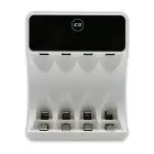 Qoltec Battery Charger for Ni-MH type R03 AAA R6 AA | LCD | USB-C cable | White  Foto 9