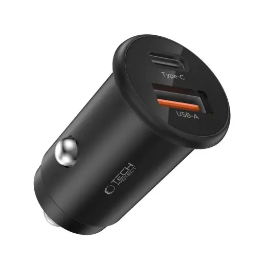 Tech-Protect CC02 35W Car Charger 2-Port USB-C | USB-A - Black Foto 2