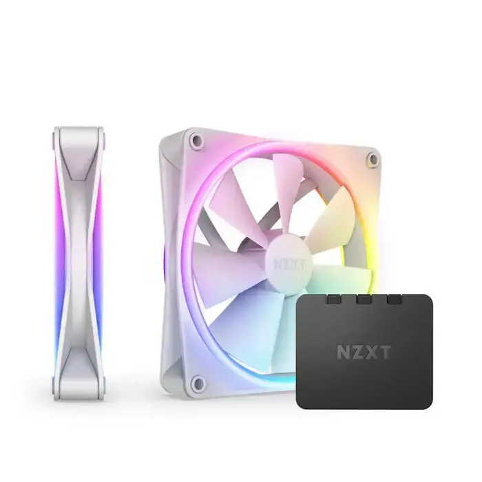 NZXT Cooler F Series F140 RGB DUO Twin Pack White (RF-D14DF-W1) (RFD14DFW1)