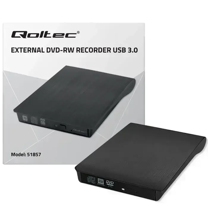 Qoltec External DVD-RW recorder |USB 3:0|Black Foto 11