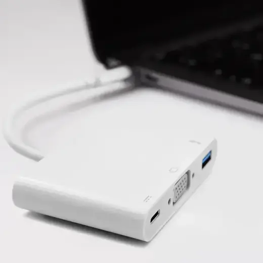Qoltec Hub Adapter USB-C 3.1 3in1 | USB 3.0 | VGA | USB-C 3.1 PD 92W Фото num