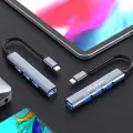 HUB adapter USB c 3.1 4in1, USB 3.0, 3x USB 2 Фото num