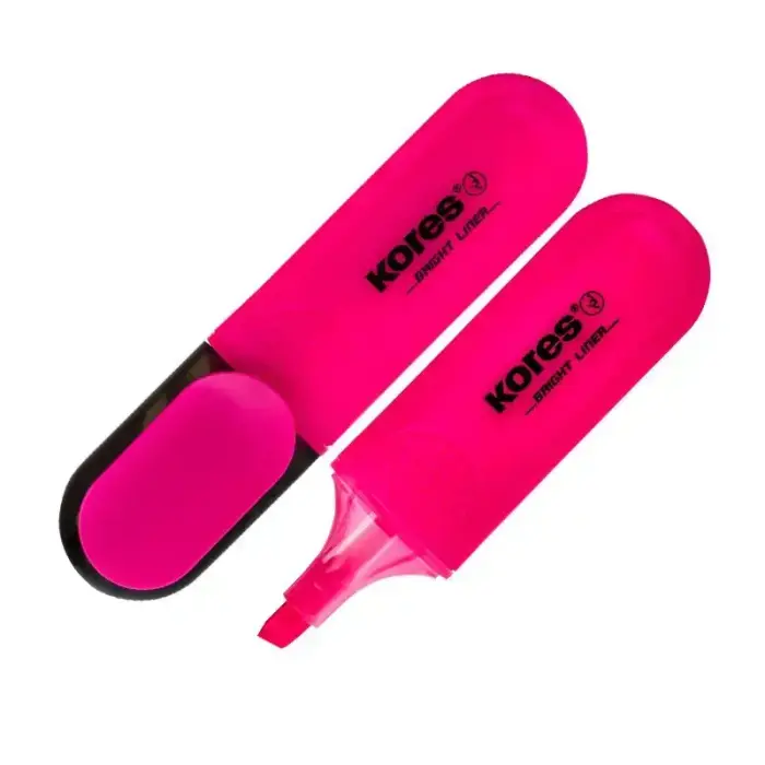 Teksta marķieris KORES BRIGHT LINER rozā Foto 2