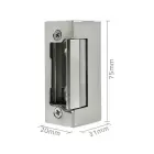 Qoltec Electric strike | 12V | Stainless steel Foto 3