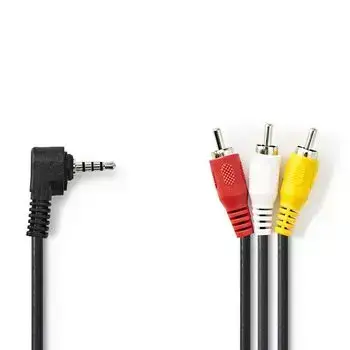 AV Cable 3.5 mm AV Male - 3x RCA Male  1.0 m  Black