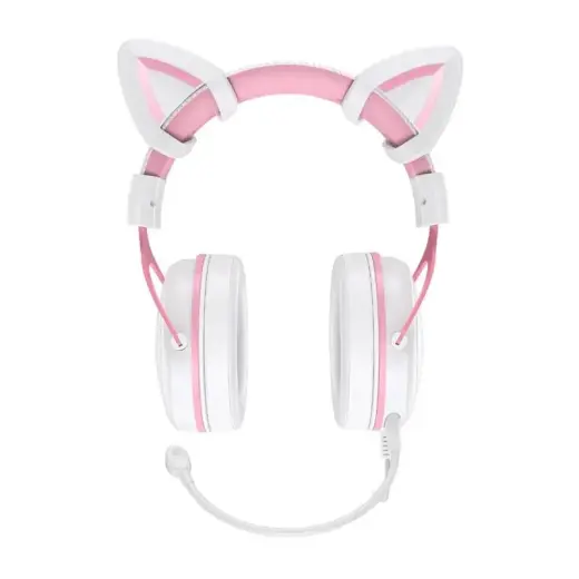 ONIKUMA X10 White|Pink|Cat Ears Gaming Headphones Photo