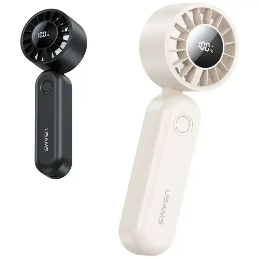 Hand fan USAMS Mini ZB352 1200mAh folding black Foto 3