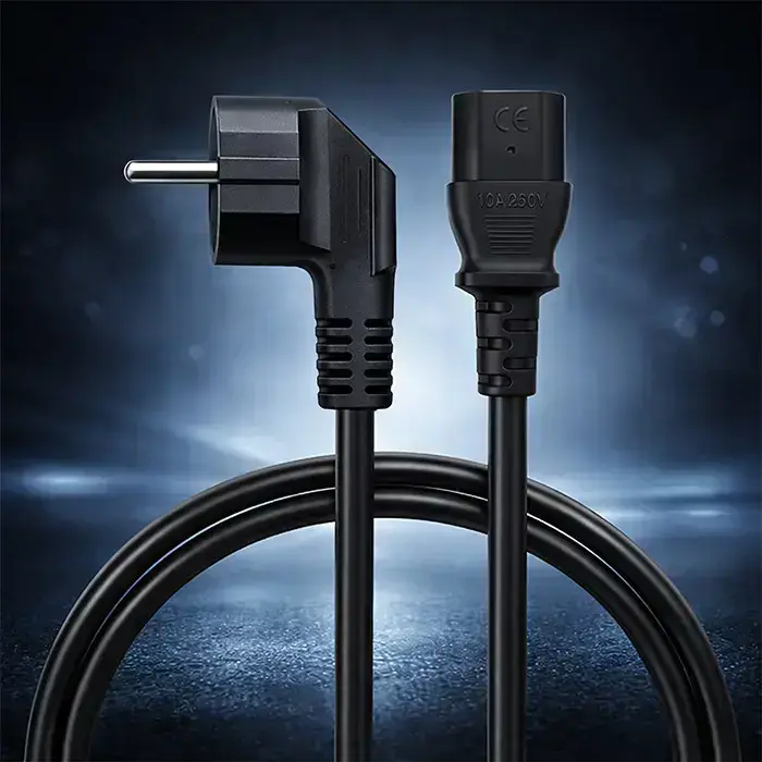 Qoltec Power cable SCHUKO | IEC C13 | CEE 7/7 | 3x0.75mm² | Pure copper Cu | 2m Фото num