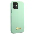 Guess GUHCP12SLSLMGGN iPhone 12 mini 5,4" zielony|green hardcase Metal Logo Script Фото num