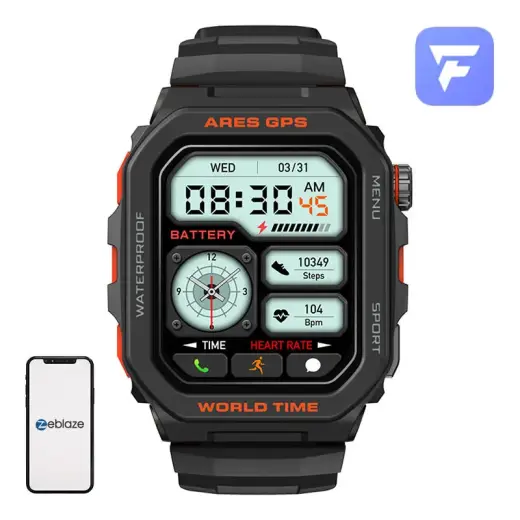 Zeblaze Ares GPS smartwatch (black) Фото num