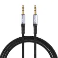 Kabelis VFAN L11 mini jack 3,5 mm AUX, 1 m, apzeltīts (pelēks) Foto 1