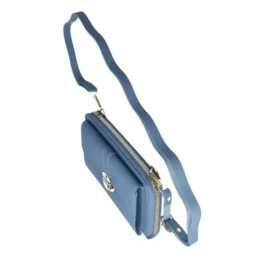 Knitted bag for phone GCW06 blue Photo