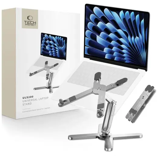 Tech-Protect ULS200 universal stand for laptops up to 16" - silver Фото num