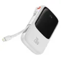 Baseus Qpow PRO внешний аккумулятор (powerbank) | 10000 mAh | 20W | USB-C, USB-A, Lightning | белый — Фото 17