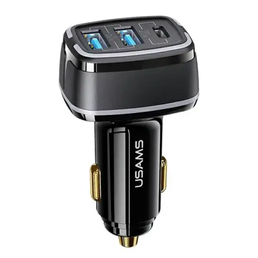 Зарядка для автомобиля USAMS US-CC126 C24 | 80W | QC | USB-A, USB-C | черная