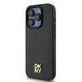 DKNY PU Leather Repeat Pattern Stack Logo MagSafe Case for iPhone 14 Pro Max Black — Foto 2